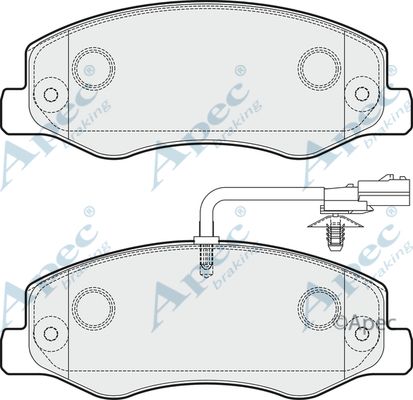 APEC BRAKING Комплект тормозных колодок, дисковый тормоз PAD1783